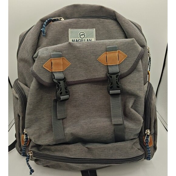 Magellan Outdoor Exclusive Collection Computer Backpack Gray Padded Multipockets